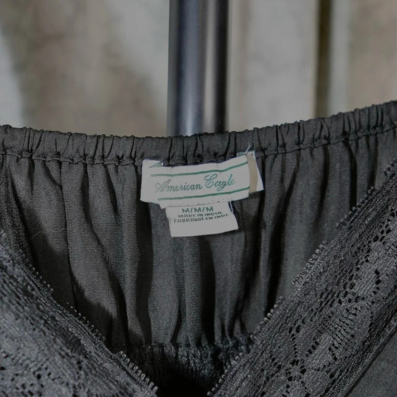 American eagle y2k black lace babydoll mini slip dress - Picture 3 of 5